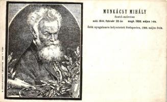 Munkácsy Mihály, obituary card; Hell. I. Ede