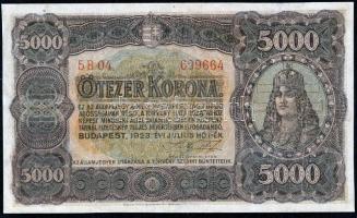 1920. 5000K "Orell Füssli Zürich" + 1923. 5000K "Magyar Pénzjegynyomda Rt. Budapest&q...
