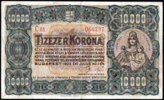 1920. 10.000K "Orell Füssli Zürich" piros sor és sorozatszámmal + 1923. 10.000K "Orel...