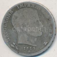 Olasz Államok / Napóleon Királysága 1811B 1L Ag "I. Napóleon" T:3
Italian States / Kingdom...