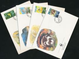 WWF kisállatok sor + 4 FDC WWF Pets set + 4 FDC