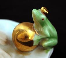 Herendi Békakirálylány, kézzel festett, hibátlan, jelzett, m: 28 cm