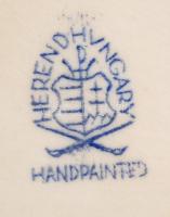 Herendi Békakirálylány, kézzel festett, hibátlan, jelzett, m: 28 cm