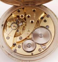 Novice másodpercmutatós zsebóra, működik, számlap sérült, "Schwarcz testvérek" felirattal