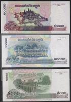 Kambodzsa 2001-02. teljes sor 50R,100R,500R,5000R,10.000R,50.000R 6 klf bankjegy T:I