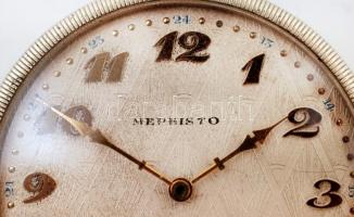 Mephisto másodperc mutatós zsebóra, működik, hátsó lap átlátszó, jelzett