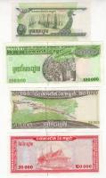 Kambodzsa 1995. teljes sor 100R,200R,500R,1000R,2000R,5000R,10.000R,50.000R ,100.000R 10 klf bankjeg...