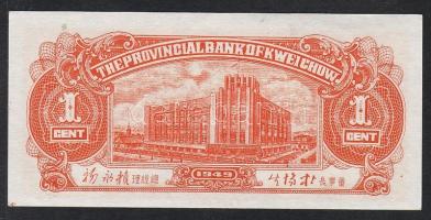 Kína/Provincial Bank of Kweichnow 1949. 1c T:I