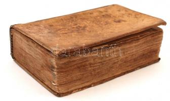 cca 1670 Calendarium aecclesiasticum Romano-Ungaricum. Hiányzik az első pár oldal. Egészbőr kötésben