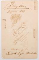 cca 1892 Kossuth Lajos (1802-1894) magyar államférfi, a Batthyány-kormány pénzügyminisztere, a Honvé...