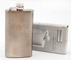 Hip flask, rozsda mentes acél, eredeti dobozban, m:12 cm