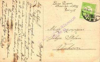 Driver lady, automobile; Art deco postcard