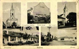 Gádoros, Evangélikus templom, Kultúr-mozgó, Református templom, községháza, fő utca, Dancsó László kiadása