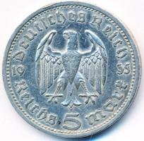 Német 3. Birodalom 1935E 5M Ag "Hindenburg" T:2,2-
German Third Reich 1935E 5 Marks Ag &qu...