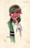 Art Deco postcard Erkal Nr. 343/2 s: Usabal