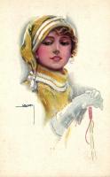 Art Deco postcard Erkal Nr. 343/1 s: Usabal