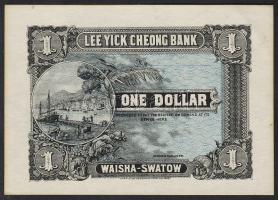 Kína/Waisha-Swatow/Lee Yick Cheong Bank 1920-as évek 1$ T:I