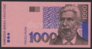 Horvátország 1993. 1000K csak előlapi fázisnyomat T:I