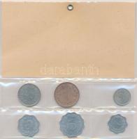 Málta 1972. 2M + 5M + 3M + 1976. 5c + 1977. 1c + 1982. 2c "Decimális érmék" szett fóliatok...