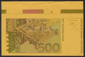 Horvátország 1993. 500K hátoldali + rész előoldali fázisnyomat T:I
