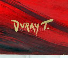 Duray jelzéssel: Fekvő női akt, olaj, farost, a széleken kis lekopásokkal, 44×59 cm