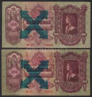 1930. 100P "Nyilaskeresztes" fny-sal (2x) T:II