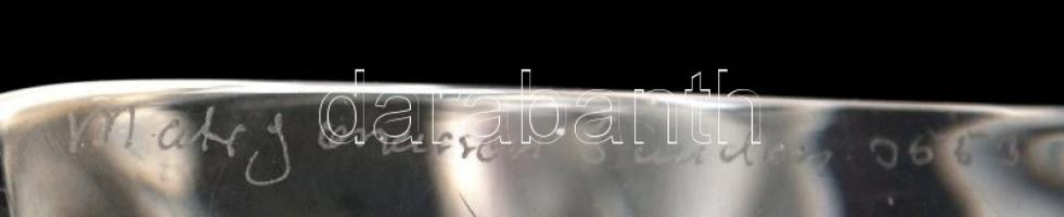 Mats Jonasson: Őz, üvegszobor, apró lepattanásokkal, jelzett, 11x10 cm