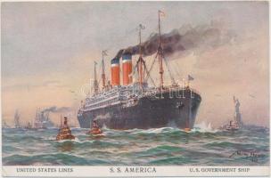 SS America; US Government ship s: Willy Stower (EK)