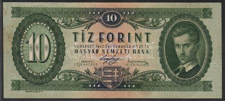 1947. 10Ft T:II+ Csak egyszer hajtva, picit foltos
