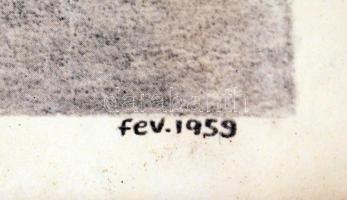 Vigadalom, a 8. sz. rajz Alvaro Cunhal Börtönrajzok c. kötetéből (Bp., 1979, Corvina - Editorial Ava...