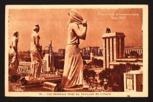 1947 Párizsi világkiállítás 40 darabos levélzáró sorozat + képeslap a kiállításról