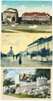 20 db RÉGI magyar városképes lap, vegyes minőségű / 20 old Hungarian postcards, mixed quality