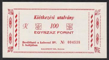 Kalocsa/Börtönpénz 100Ft kármin T:I R!