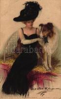 Lady with dog, The Knapp Co. H. Import No. 302-4. s: Lester Ralph