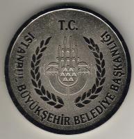 Törökország "Istanbul-T.C" nagyalakú modern Ff. plakett eredeti díszdobozban T:1