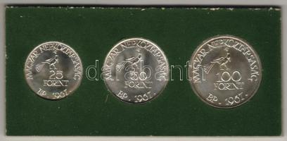 1967. 25Ft Ag + 50Ft Ag + 100Ft Ag "Kodály" sor eredeti MNB tokban T:BU