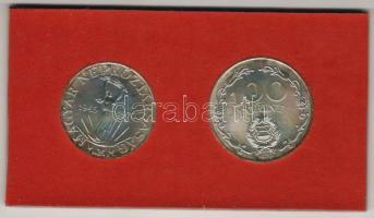 1970. 50Ft Ag + 100Ft Ag "Felszabadulás I" sor eredeti MNB tokban T:BU
