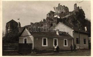 Fülek, Utcakép, vár irredenta díszítéssel; Krämer I. kiadása / street view, castle