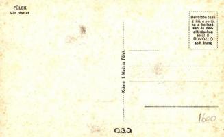 Fülek, Utcakép, vár irredenta díszítéssel; Krämer I. kiadása / street view, castle