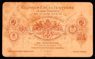 cca 1880-1890 Munkácsy Mihály, (1844- 1900) magyar festőművész keményhátú, kabinetfotó Ellinger Ede ...