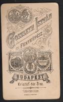 cca 1880 keményhátú fotó Goszleth István fényképész Budapest