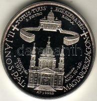 1991. "János Pál látogatása" Ag 31,1g díszdobozban, számozott tanúsítvánnyal T:PP Csak 200...