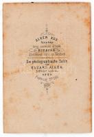 cca 1901-15 Katonák, keményhátú kabinetfotó Eduard Alker műterméből, 9,5x6,5cm