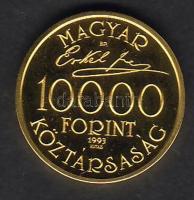 1993. 10.000Ft "Erkel Ferenc" Au 6,982g díszdobozban, számozott tanúsítvánnyal T:PP Csak 5...