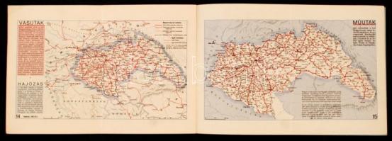 1944 A M. Kir. Honvéd Térképészeti Intézet Magyarország kistérképei, a Földrajzi zsebkönyv melléklet...