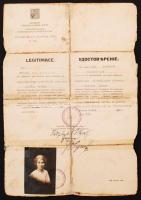 1920 Cseh-orosz fényképes utazási igazolvány / 1920 Czech-Russian certificate