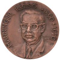 Tóth Sándor (1933-) 1978. "Manninger Rezső / Országos Állategészségügyi Intézet" Br érem (40mm) T:2