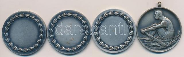 ~1950. 4db klf ezüstözött Br sportérem, közte súlyemelés, díjugratás (40-41mm) T:2