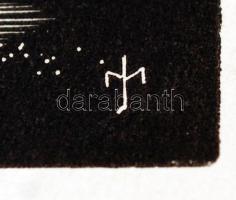 Menyhárt József (1901-1976): Irredenta ex libris, fa metszet, jelzés a dúcon, 23×15 cm