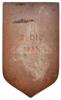 Forgács Hann Erzsébet (1897-1954) 1935. "MLTC" Br plakett (59x35,5mm) T:2
HPII 942